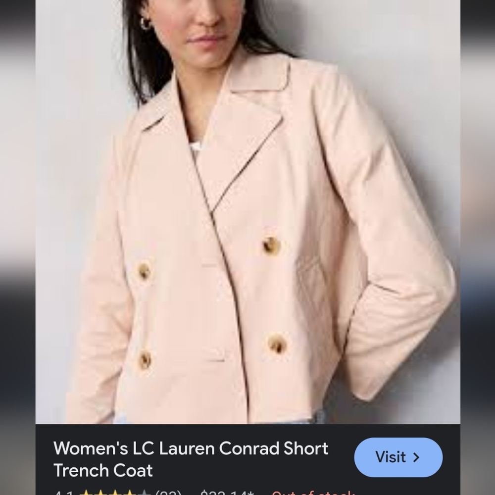 Women's Cropped Trench Coat